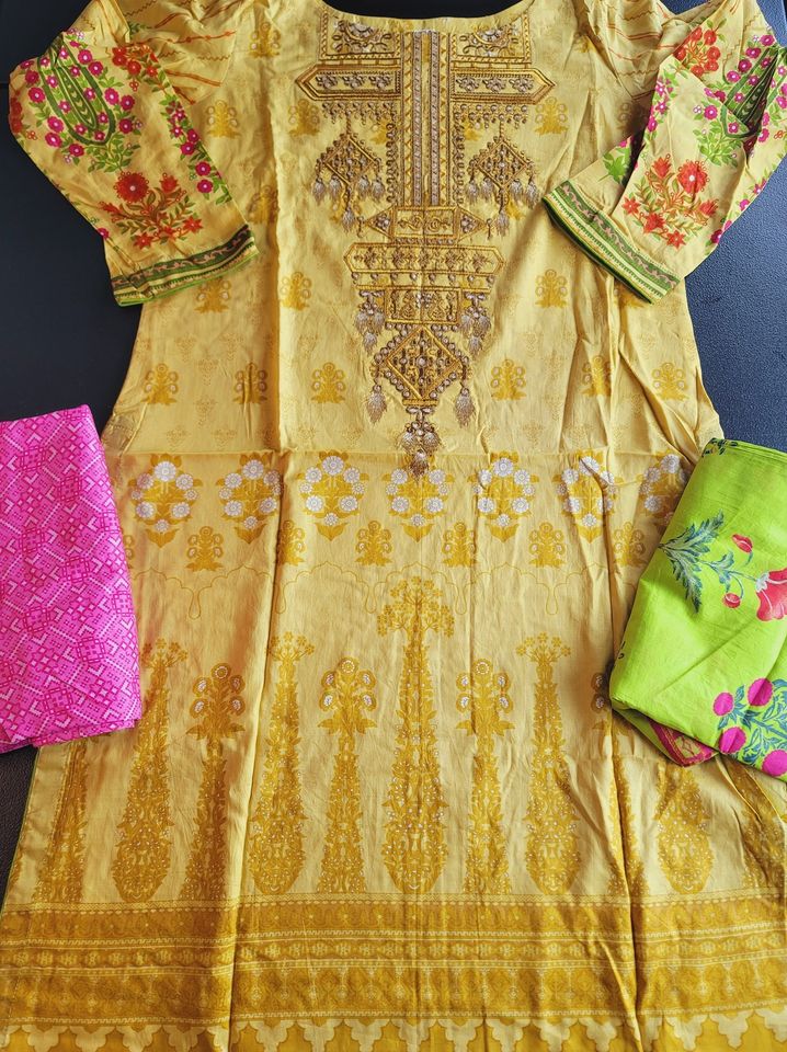 Pakistani Stitched Embroidery Lawn Suit Ready To Ship