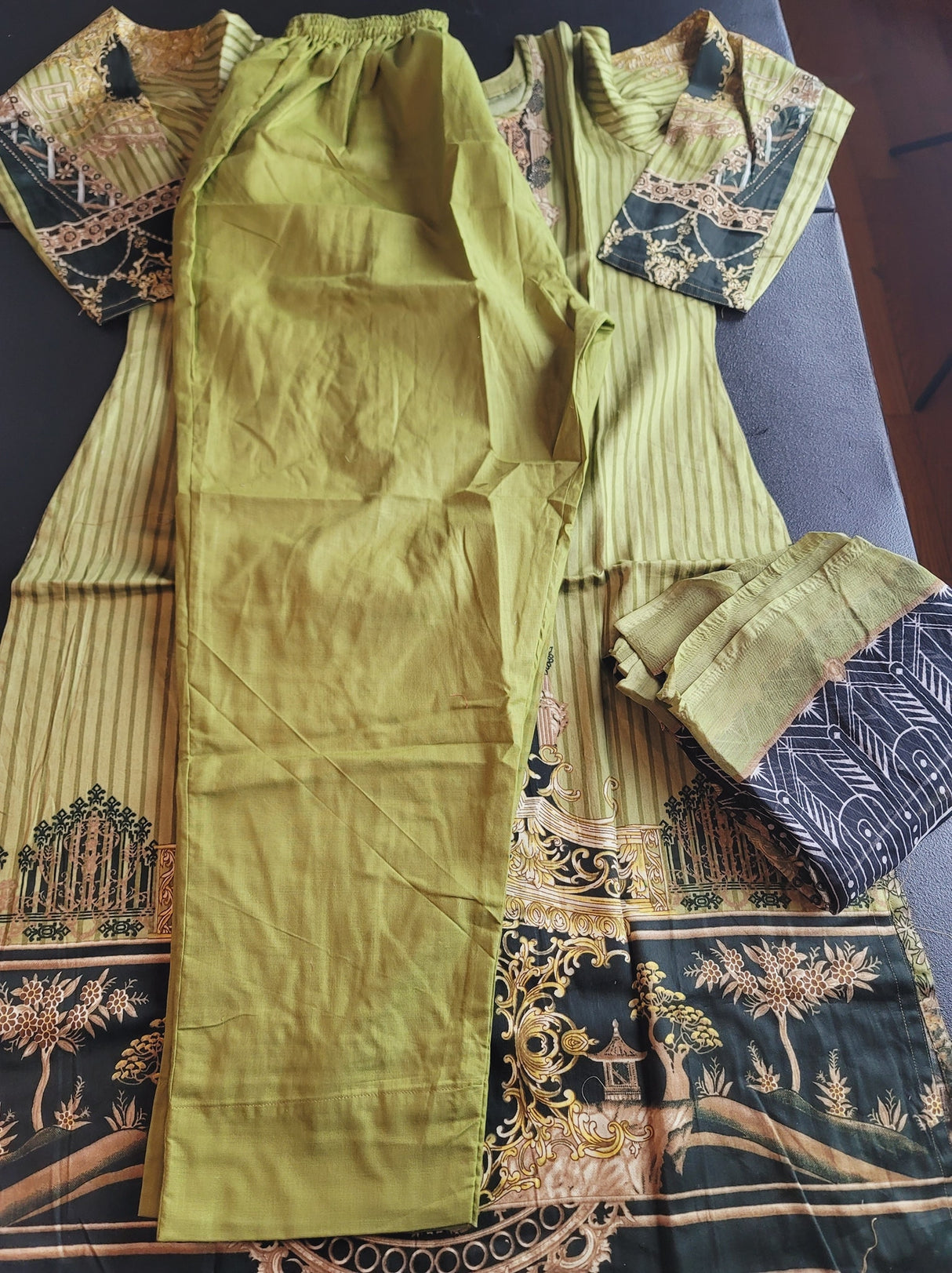 Indian Cotton Stitched Embroidery Suit Ready To Ship