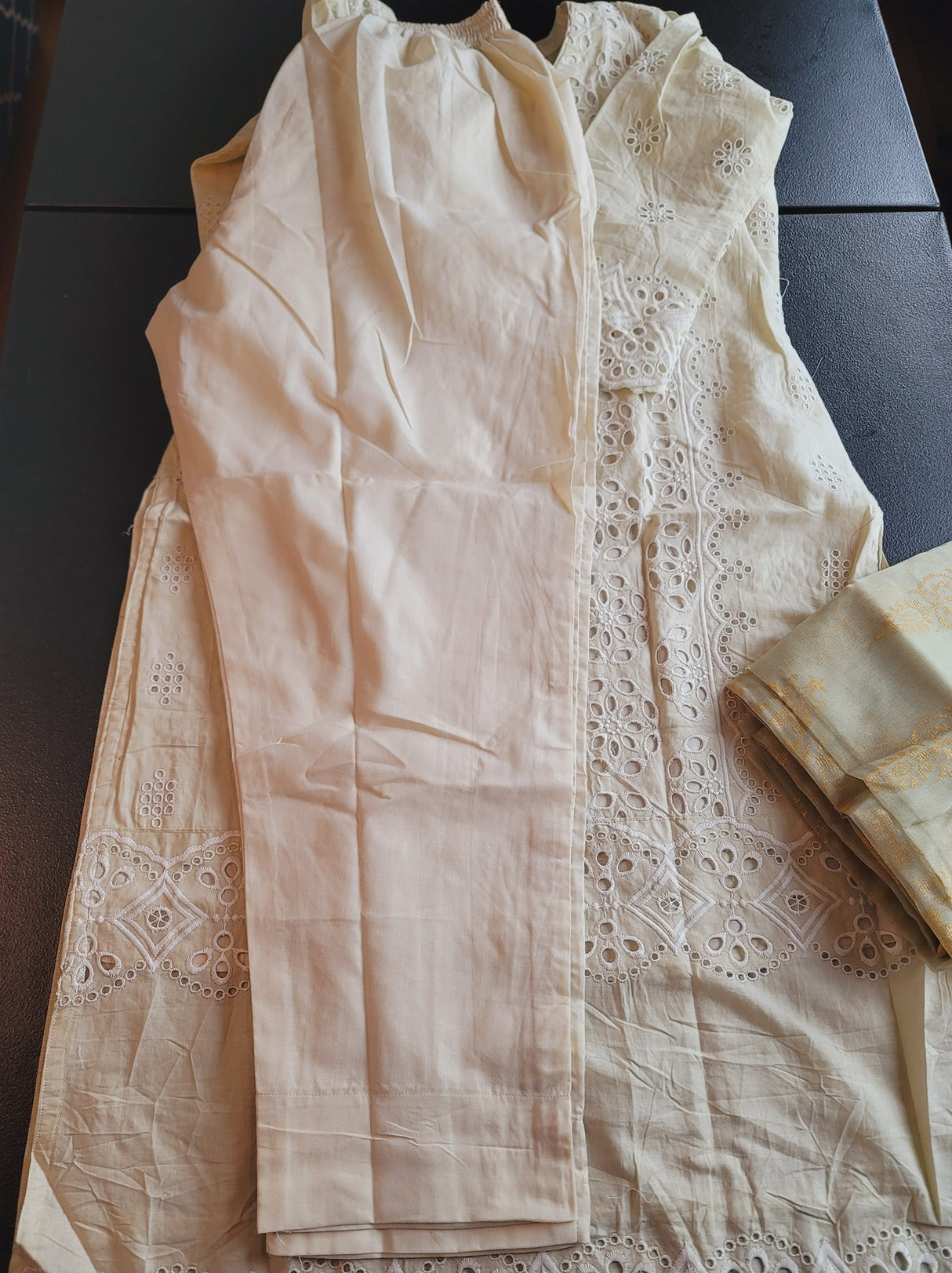 Indian Cotton Stitched Embroidery Suit Ready To Ship