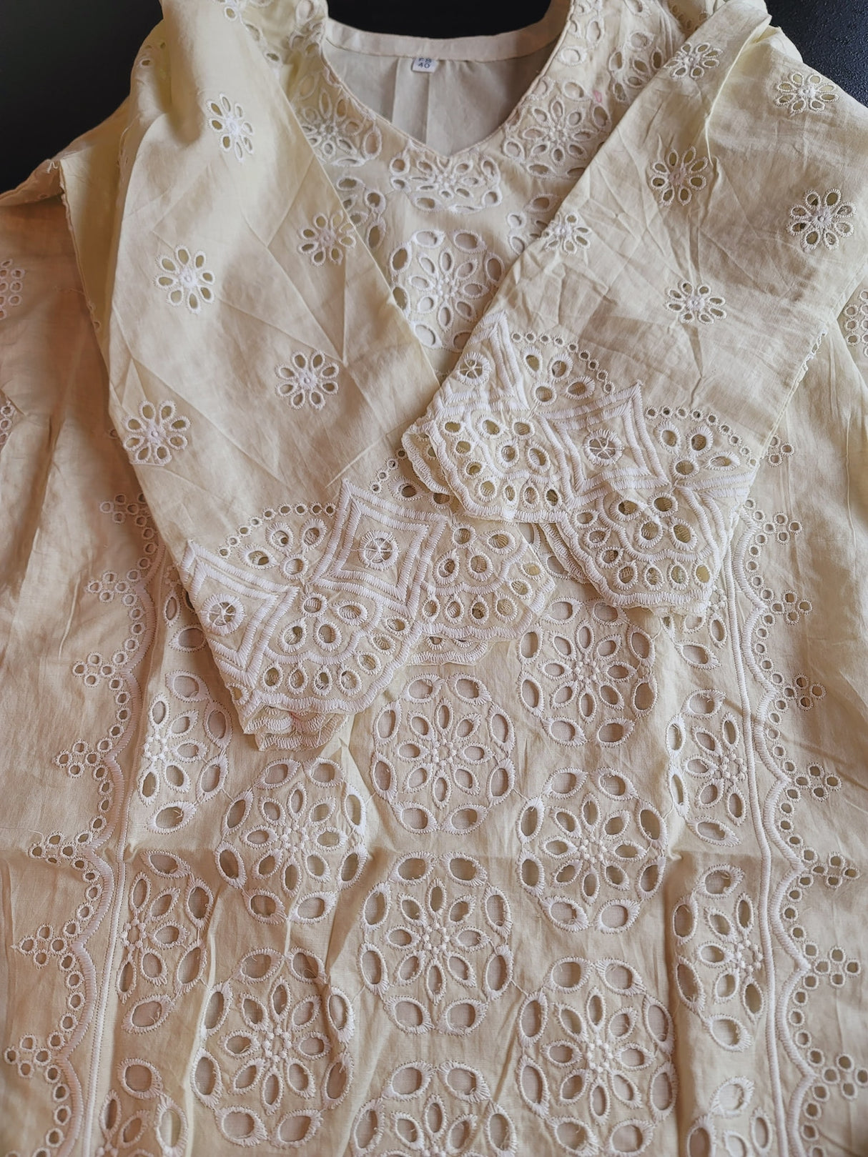 Indian Cotton Stitched Embroidery Suit Ready To Ship