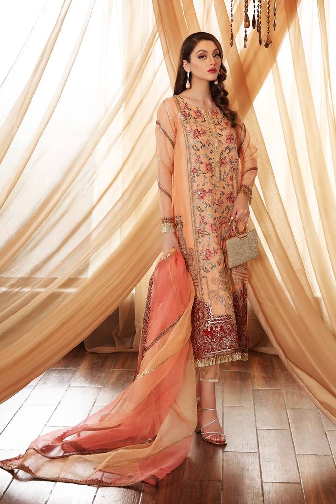 Charizma Chimmer Festive Chiffon Collection 2021-100% Original Guaranteed