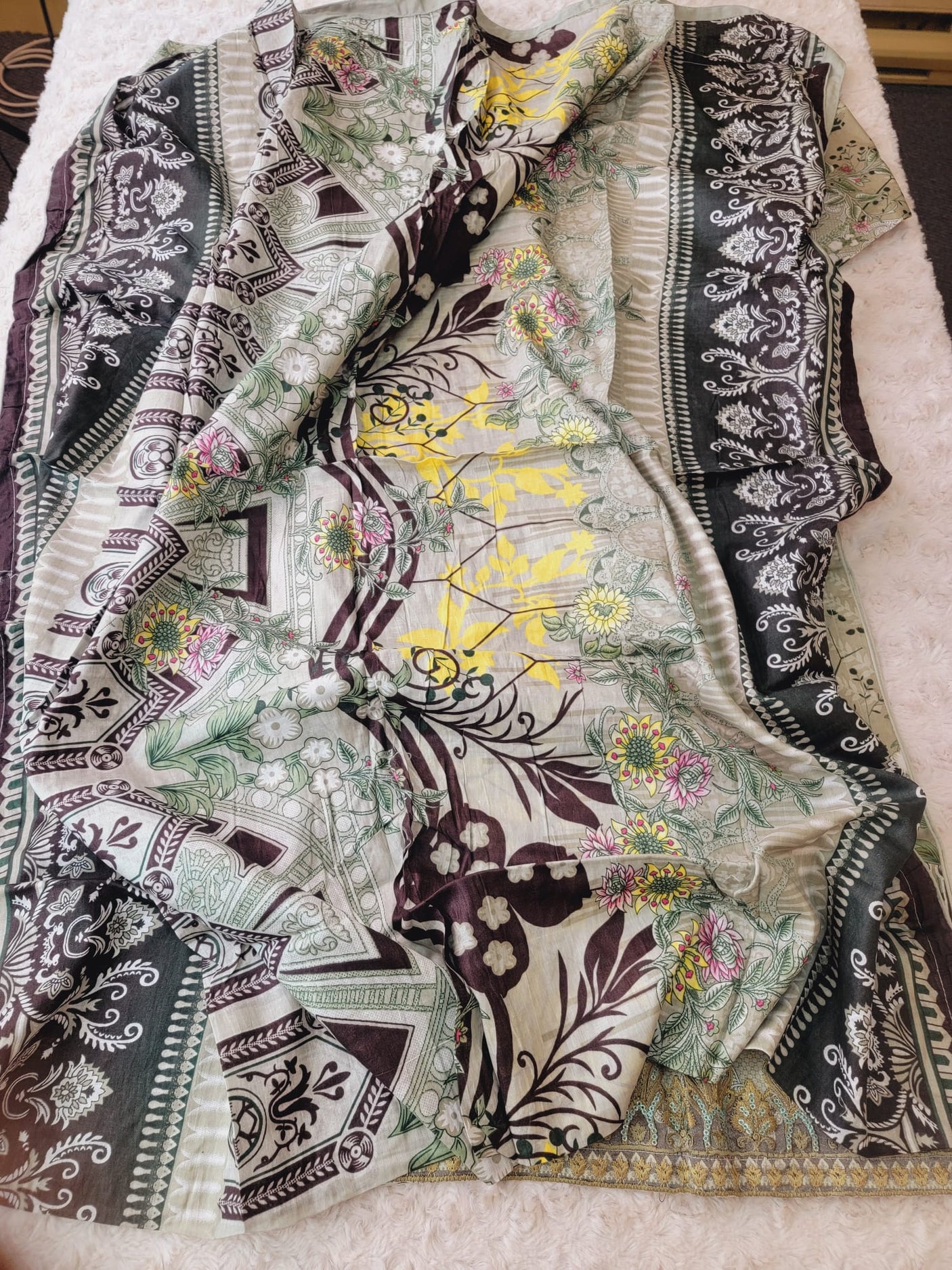 Pakistani Stitched lawn Embroidered Salwar kameez ready to ship