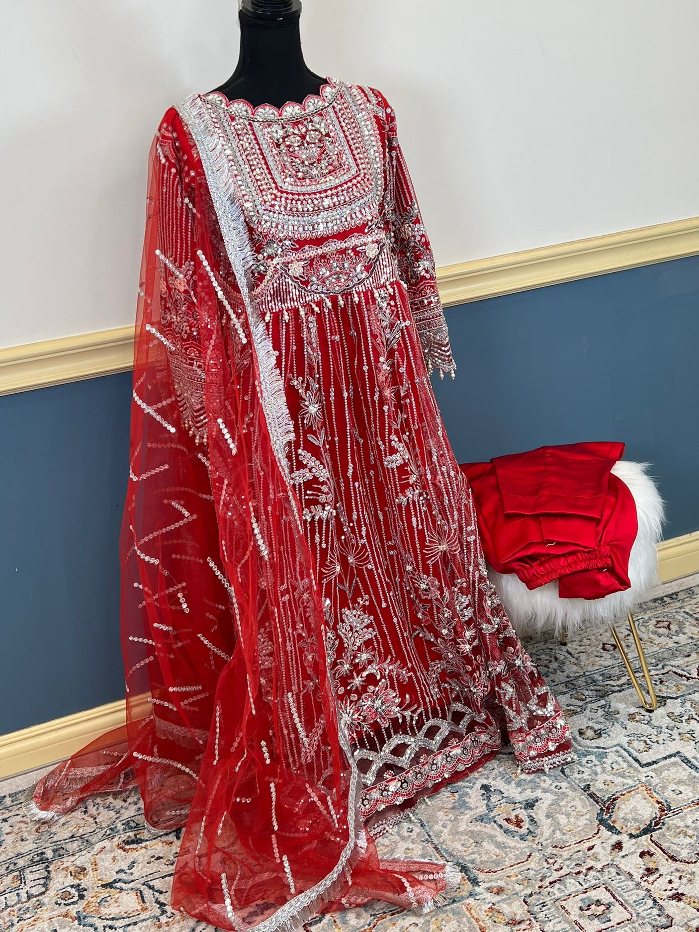 Pakistani Embroidered Luxury Party wear Ready To Ship