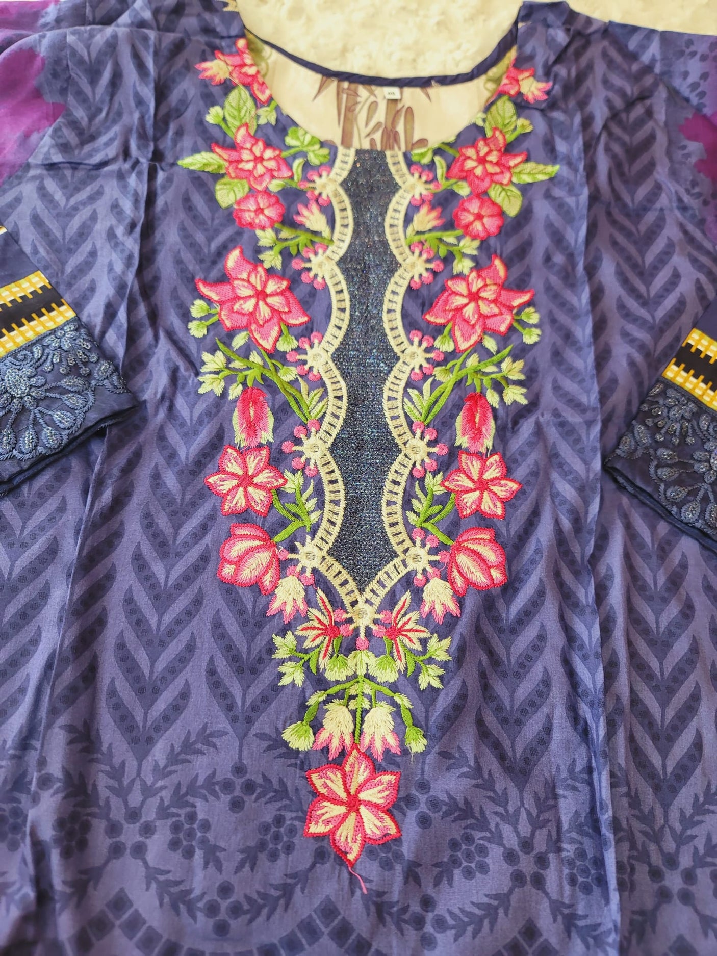 Pakistani Stitched lawn Embroidered Salwar kameez ready to ship