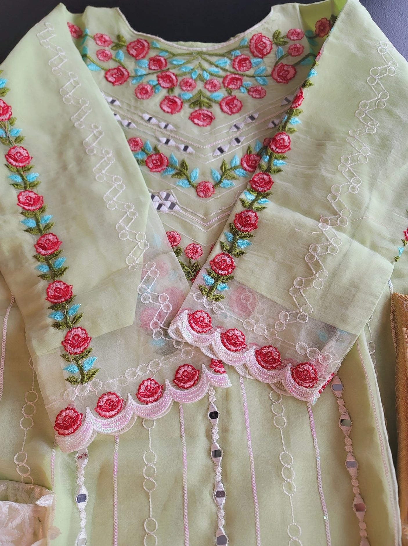 Pakistani Stitched Embroidery Party Wear Dresses Ready To Ship