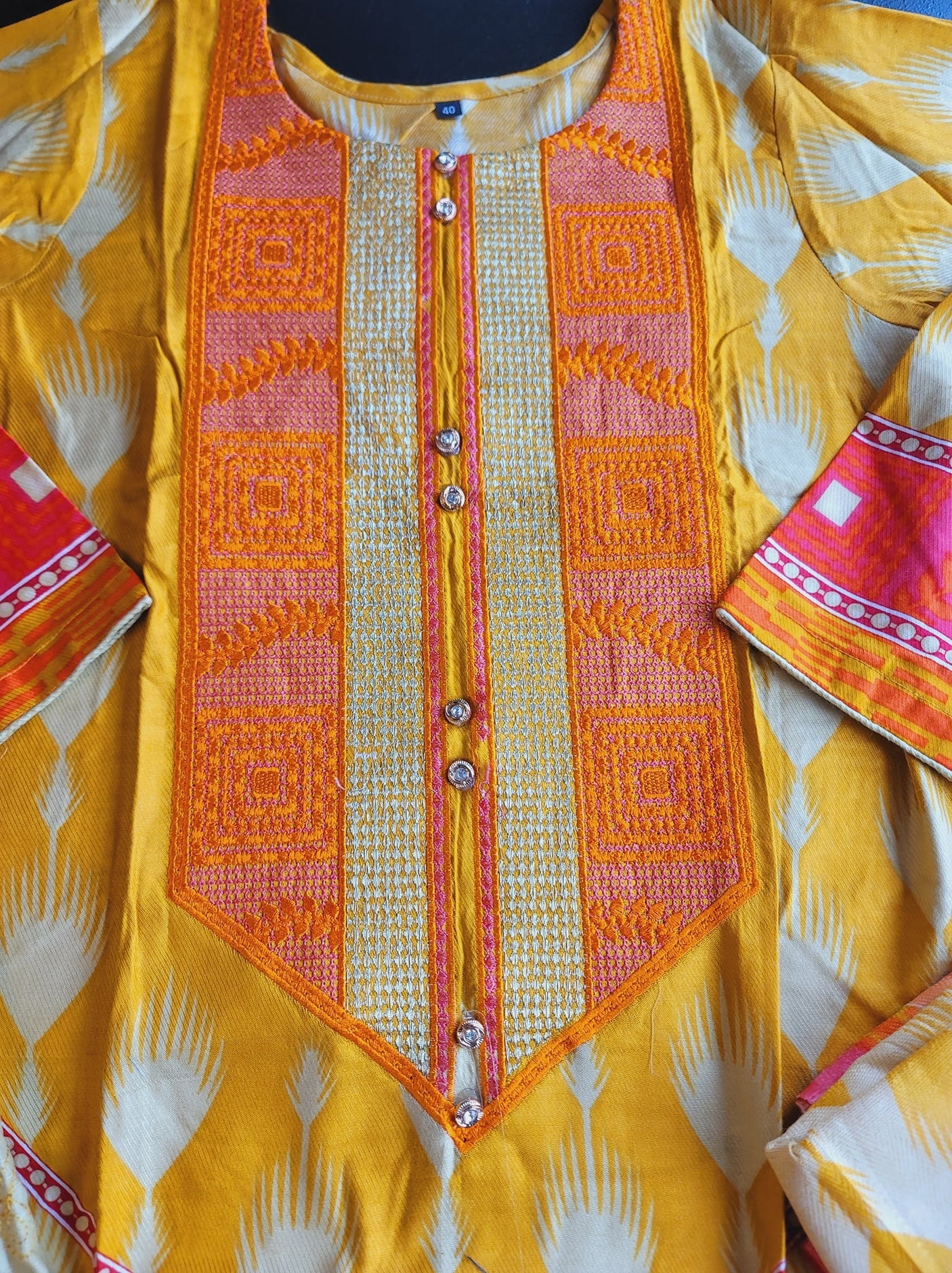 Pakistani linen Embroidered Salwar kameez Ready To Ship