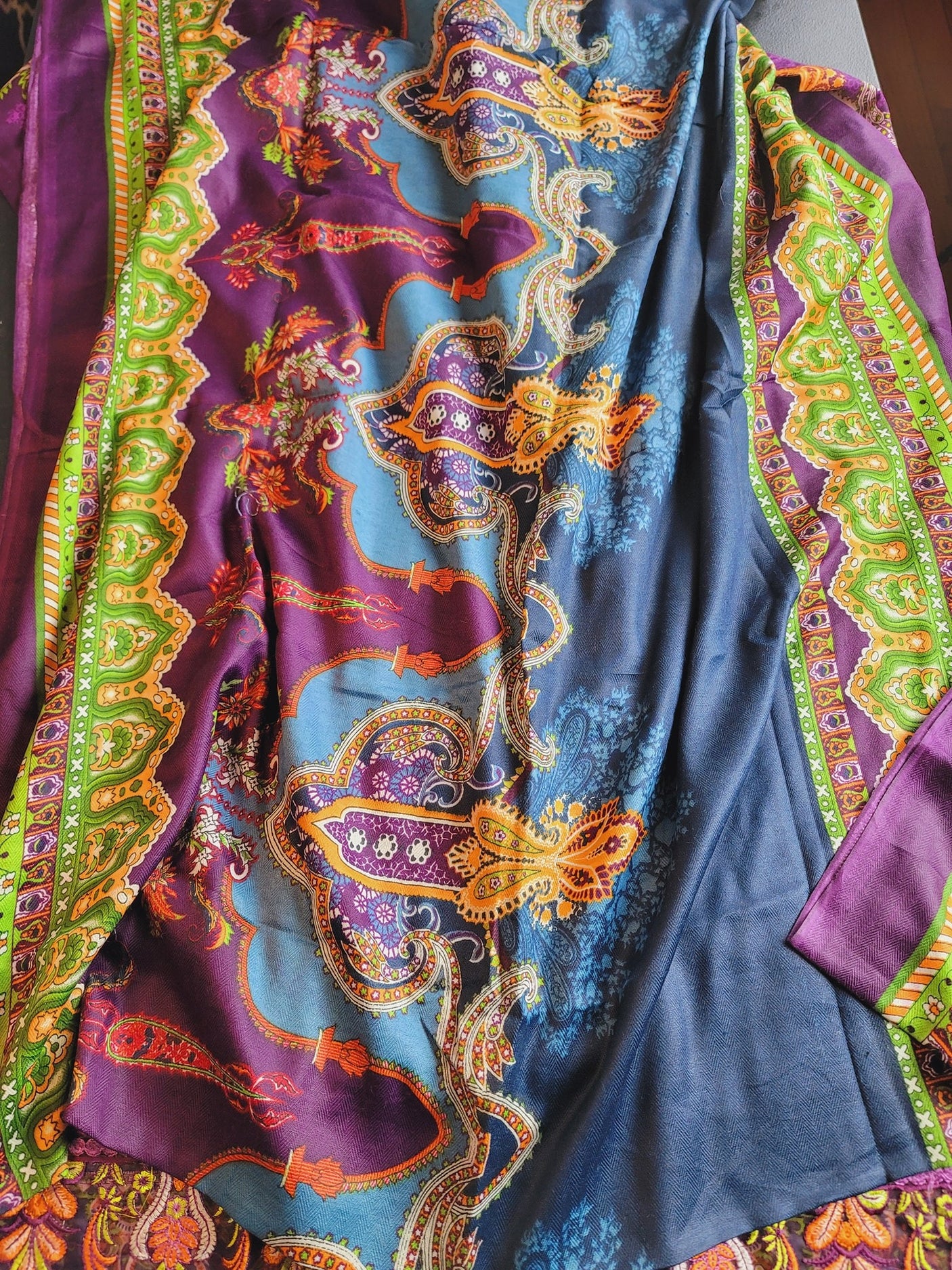 Pakistani linen Embroidered Salwar kameez Ready To Ship