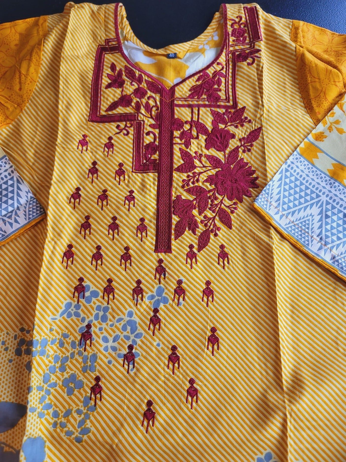 Pakistani Linen Embroidered Salwar kameez Ready To Ship