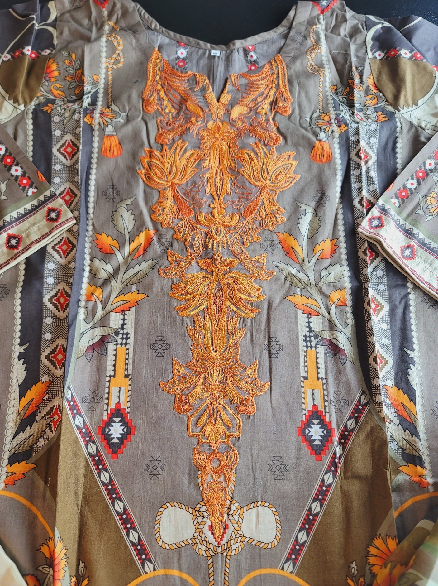 Pakistani Lawn Embroidered Salwar kameez Ready To Ship