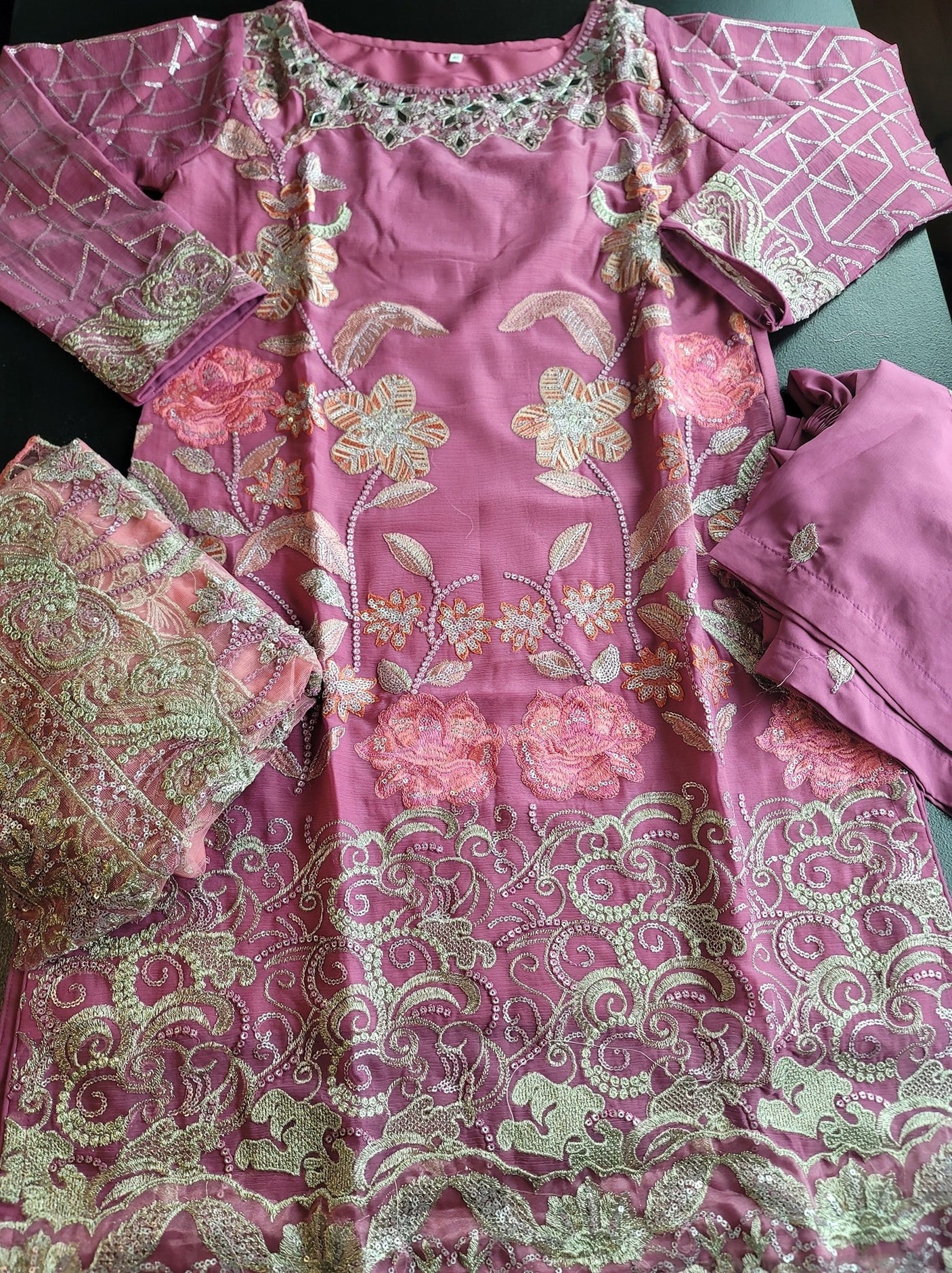 Pakistani Stitched Embroidery Party Wear Dresses Ready To Ship