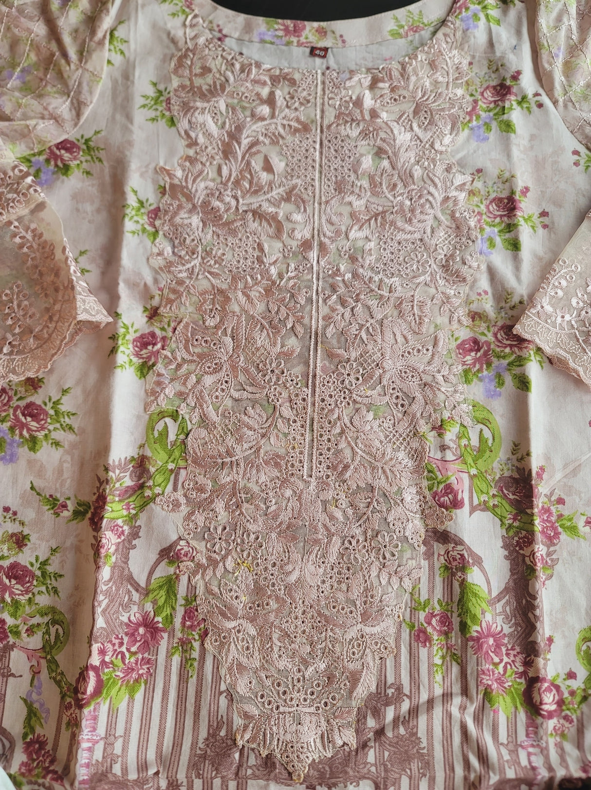 Indian Cotton Stitched Embroidery Suit Ready To Ship