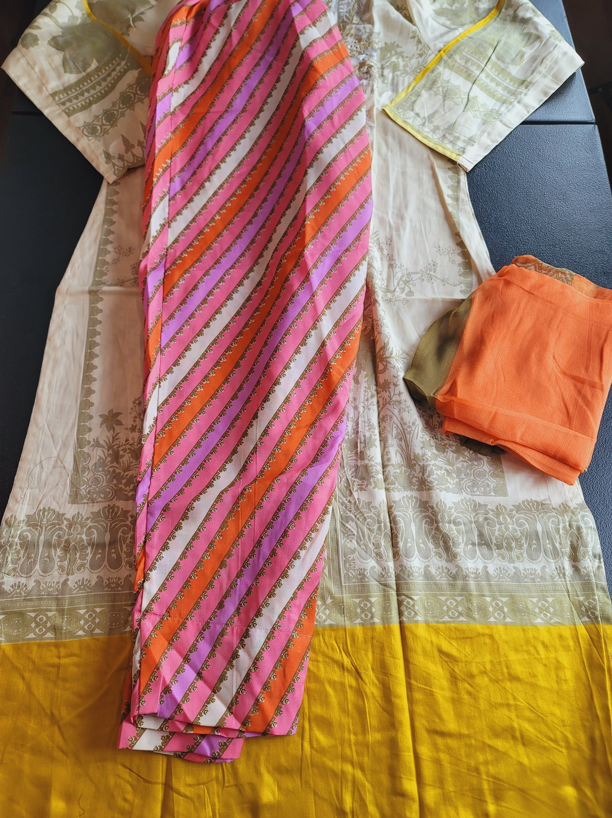 Indian Cotton Stitched Embroidery Suit Ready To Ship