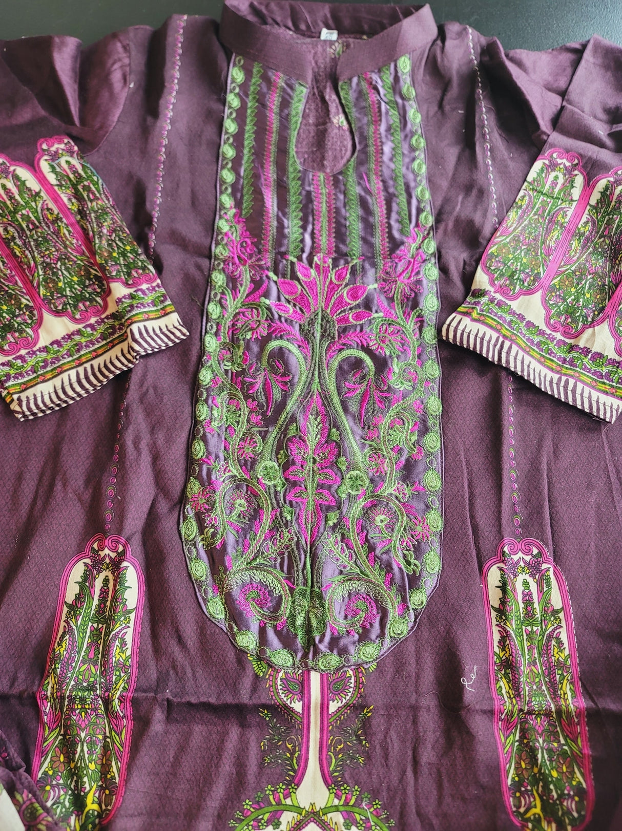 Indian Cotton Stitched Embroidery Suit Ready To Ship