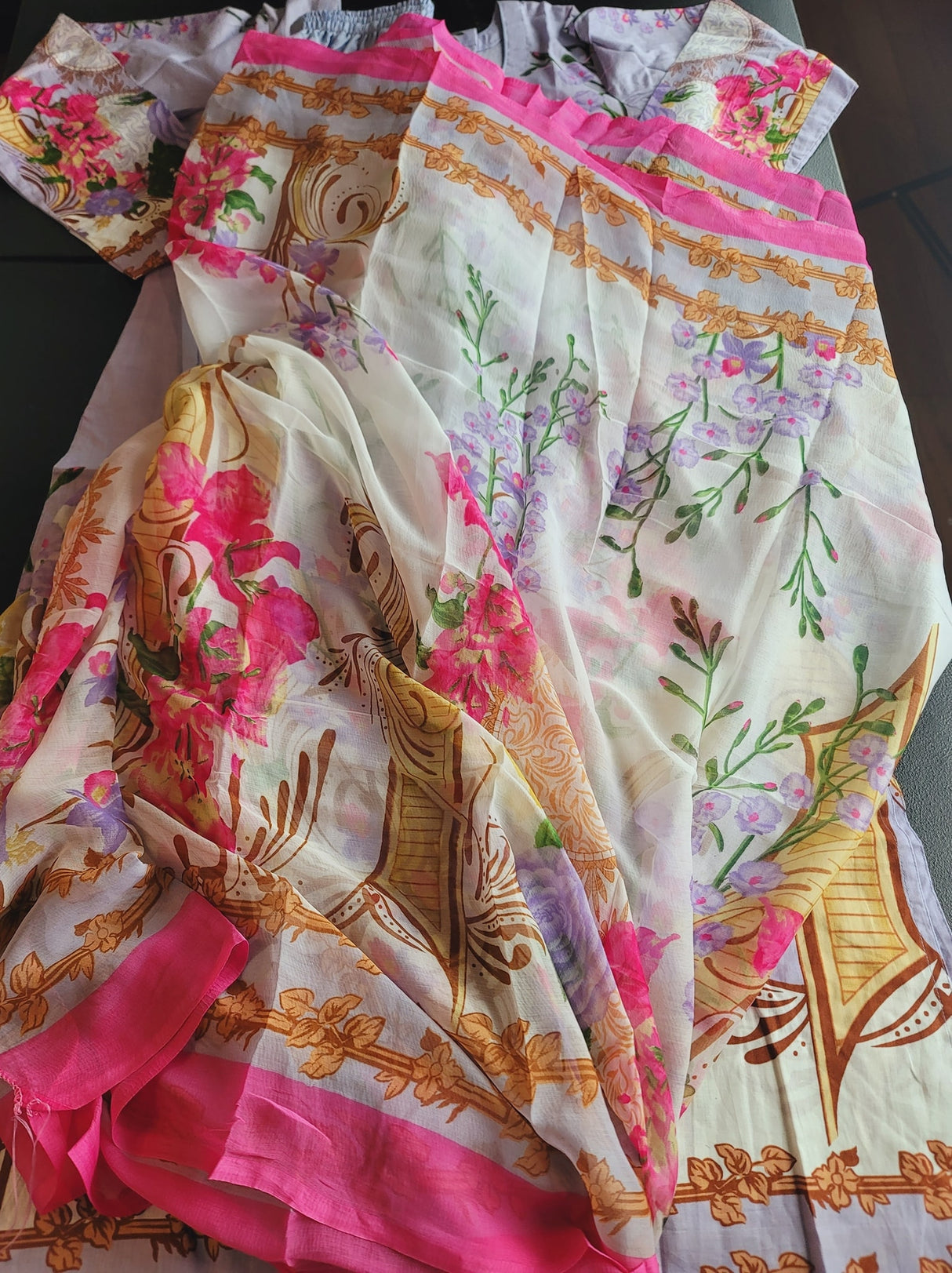 Indian Cotton Stitched Embroidery Suit Ready To Ship