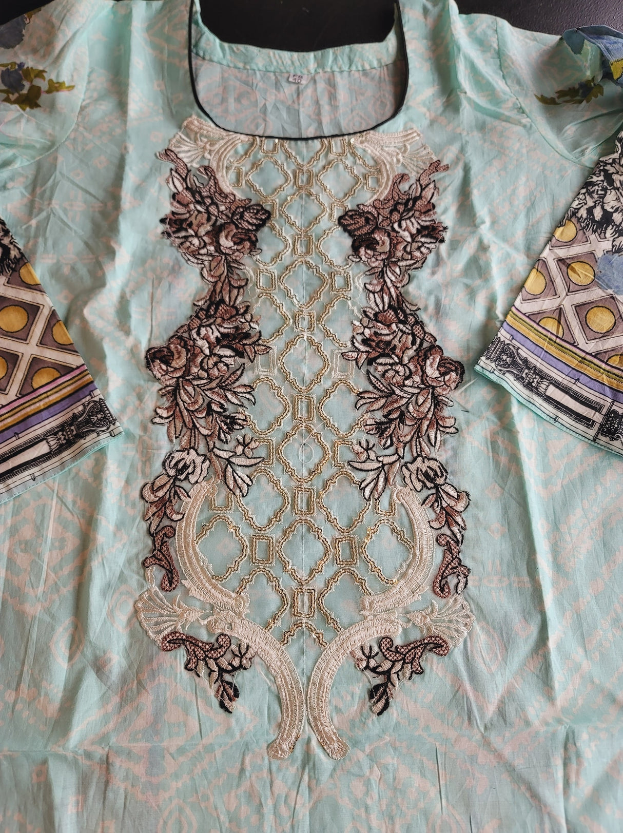 Indian Cotton Stitched Embroidery Suit Ready To Ship