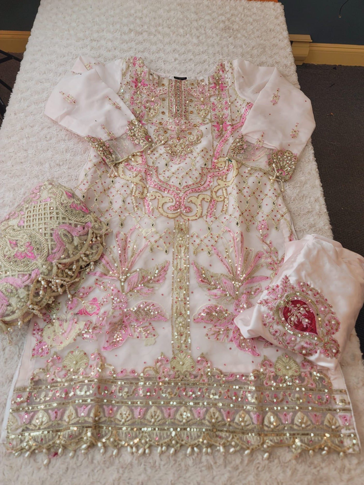 Pakistani Stitched Embroidery Party Wear Dresses Ready To Ship