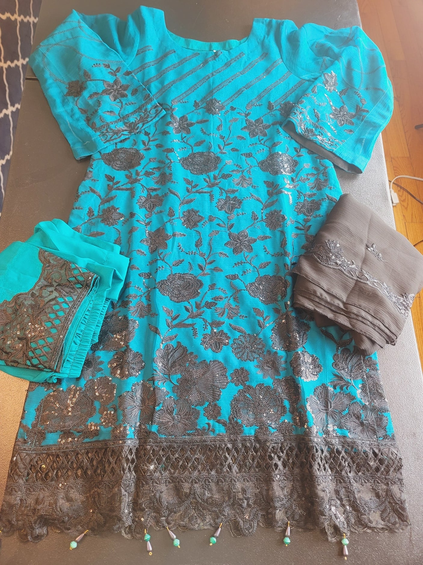 Pakistani Stitched Embroidery Party Wear Dresses Ready To Ship