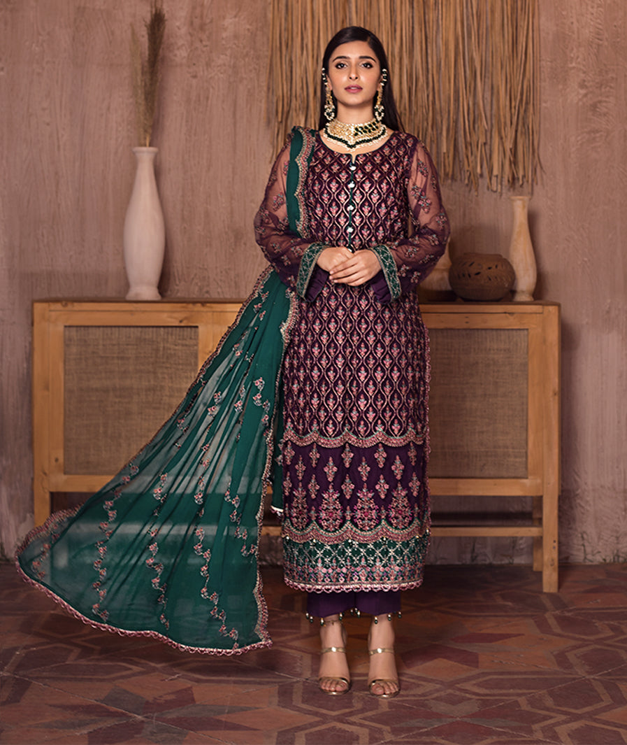 Zarif Festive Luxury Chiffon Embroidered 2021 -100% Original Guaranteed