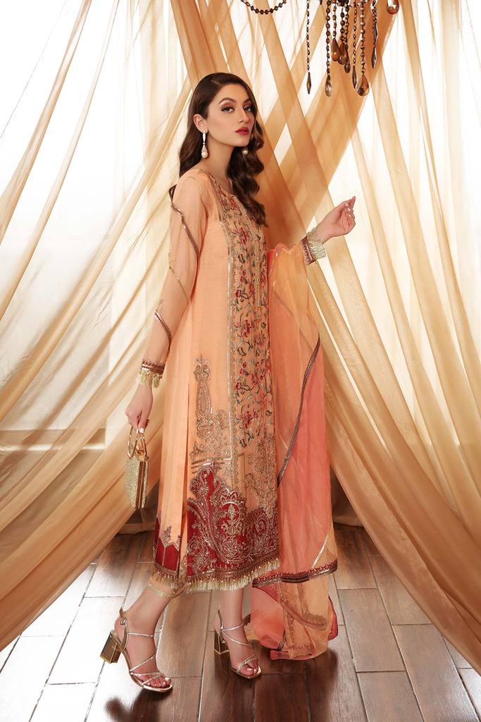 Charizma Chimmer Festive Chiffon Collection 2021-100% Original Guaranteed