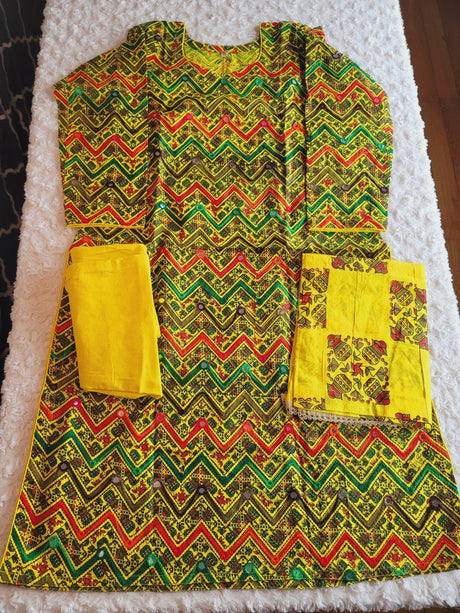 Bangladeshi cotton dress with cotton dupatta