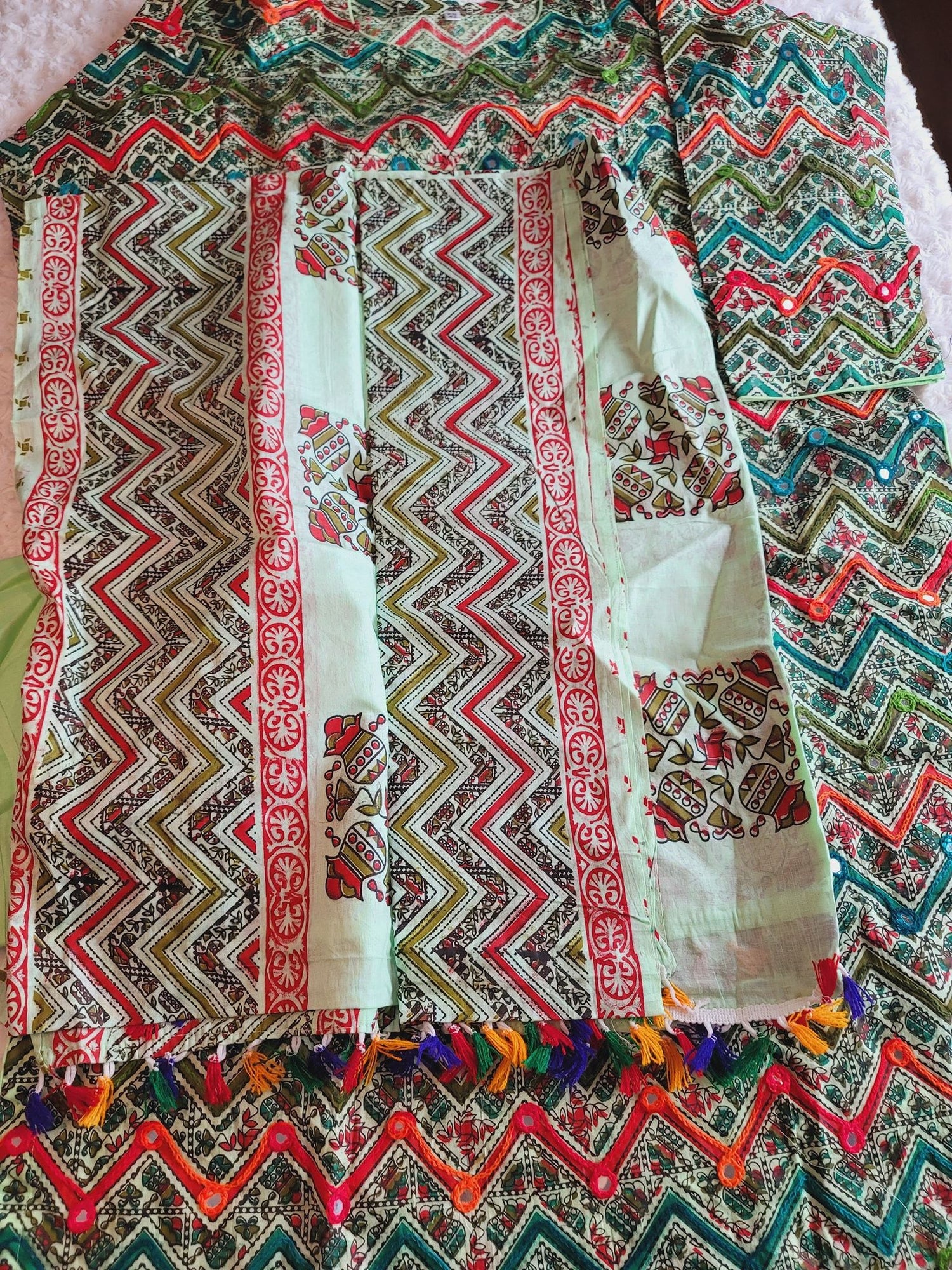 Bangladeshi cotton dress with cotton dupatta