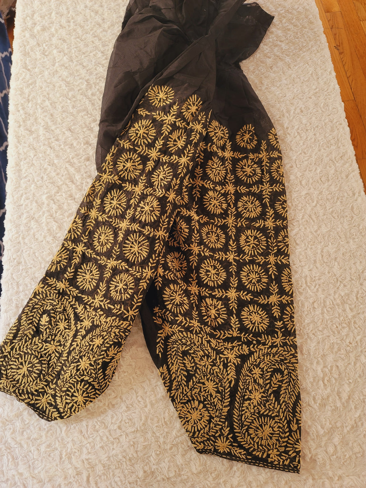 Free size silk phulkari salwer