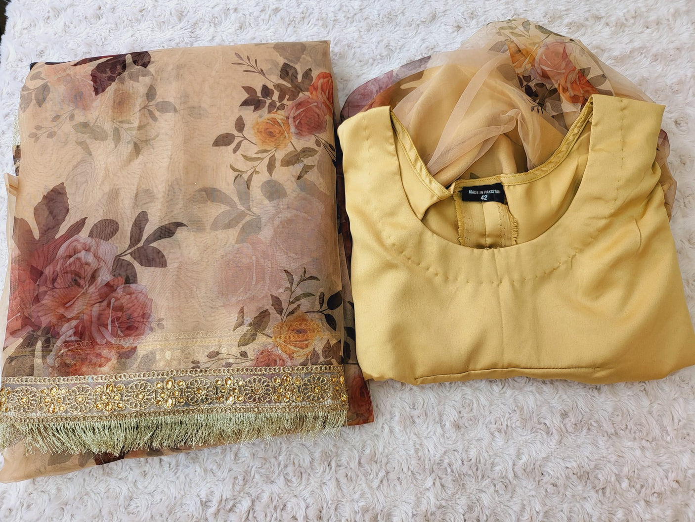 Pure Organza Saree with Stiched Blouse