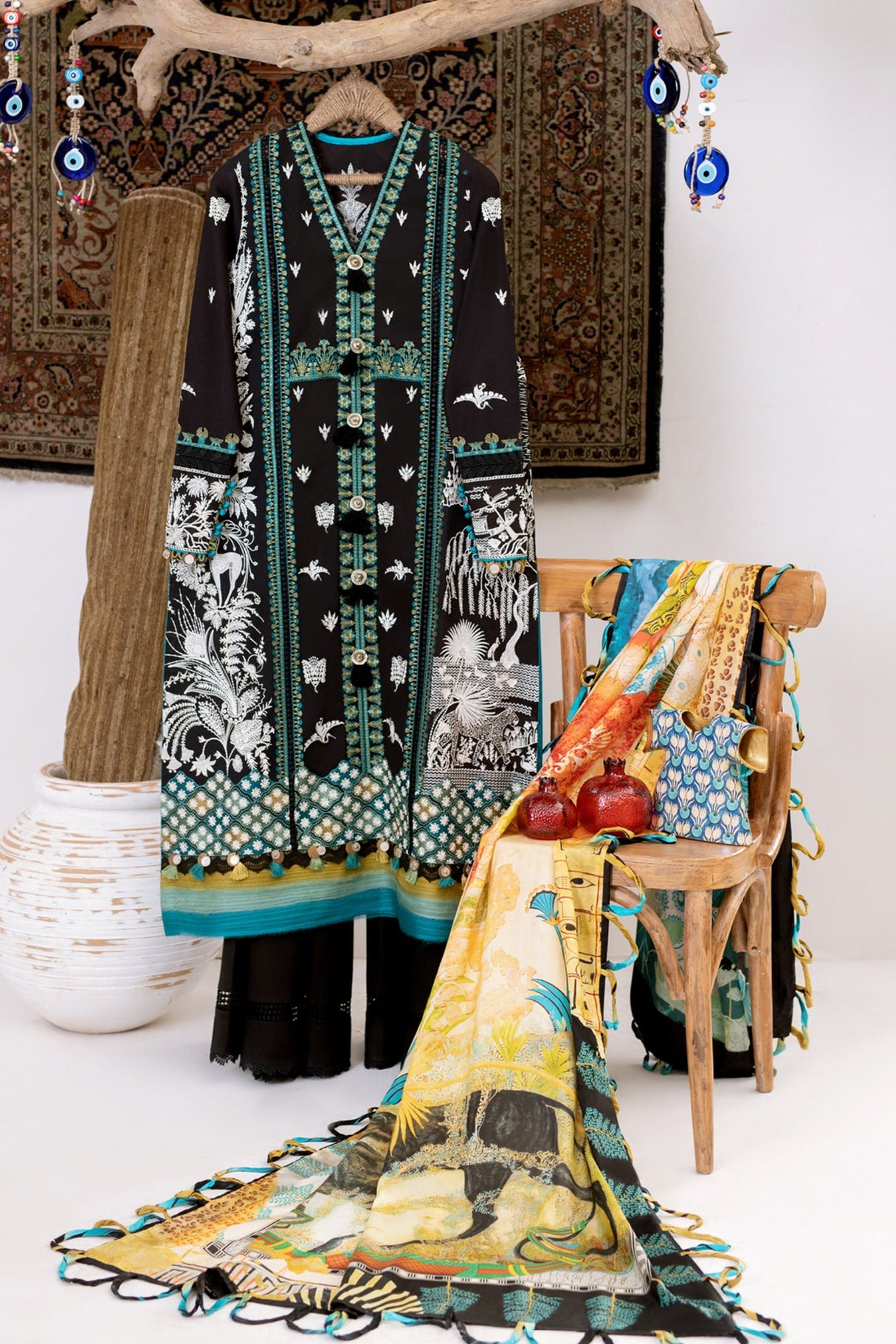 ELAN Embroidered Lawn Collection 100% Original