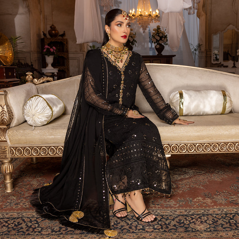 Merakish Chiffion By Shahzeb Textile Luxury Embroidered Collection 100% Original