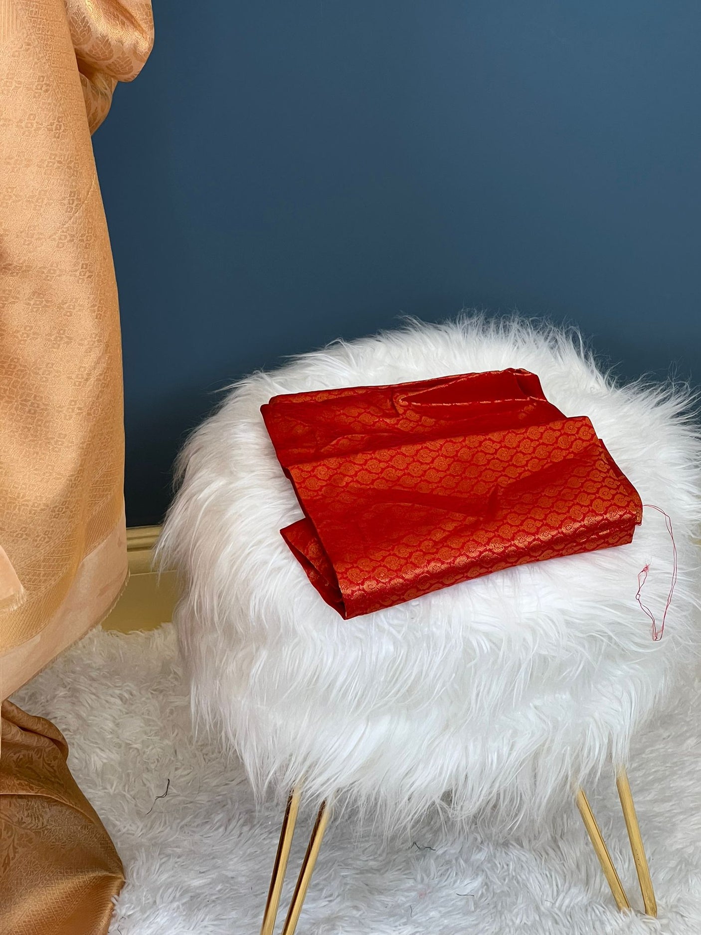 Pure silk katan with running blouse