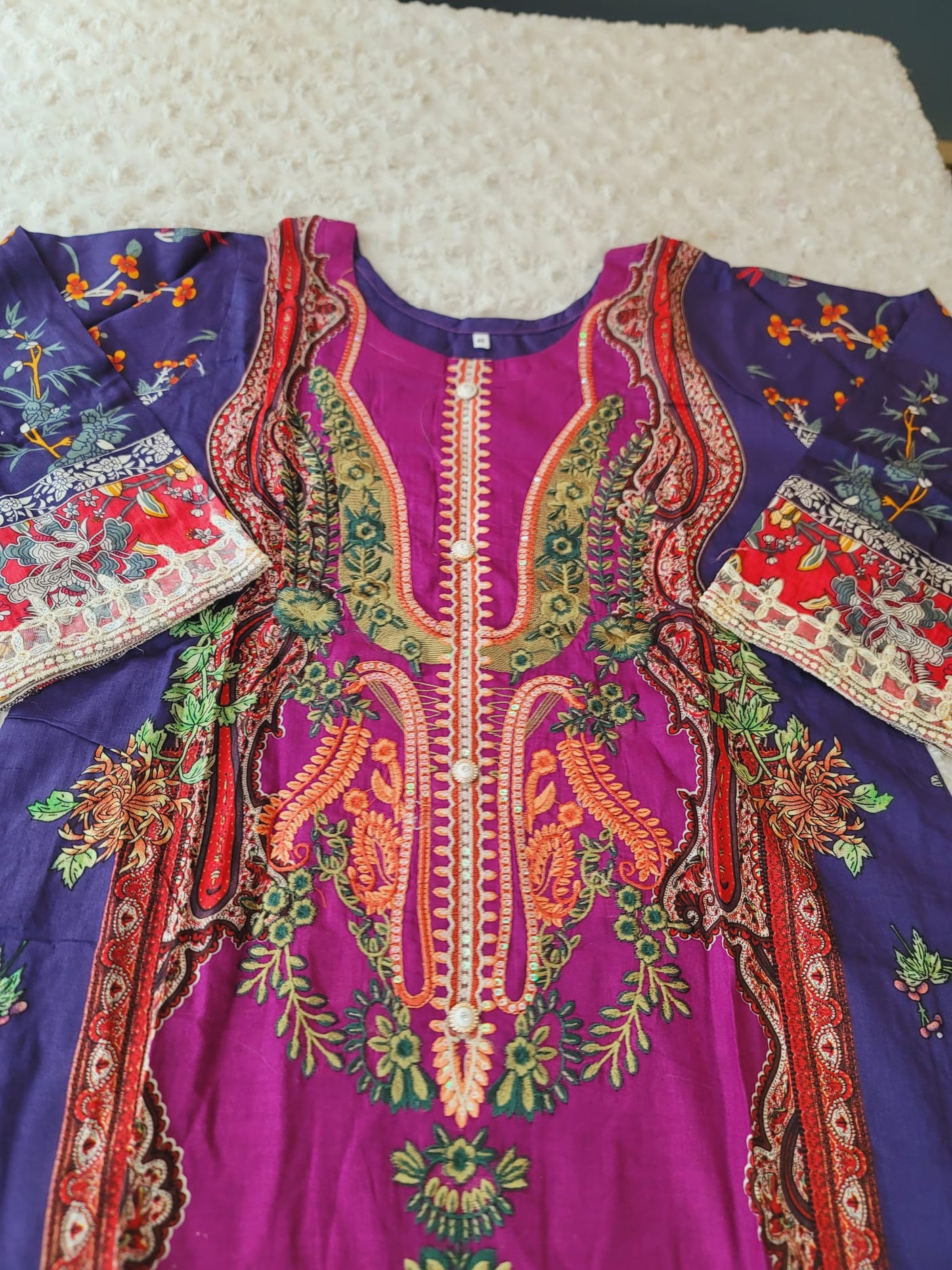 Pakistani Stitched lawn Embroidered Salwar kameez ready to ship