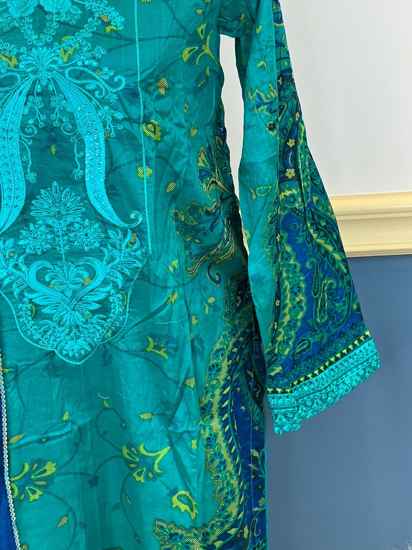 Pakistani Stitched lawn Embroidered Salwar kameez ready to ship