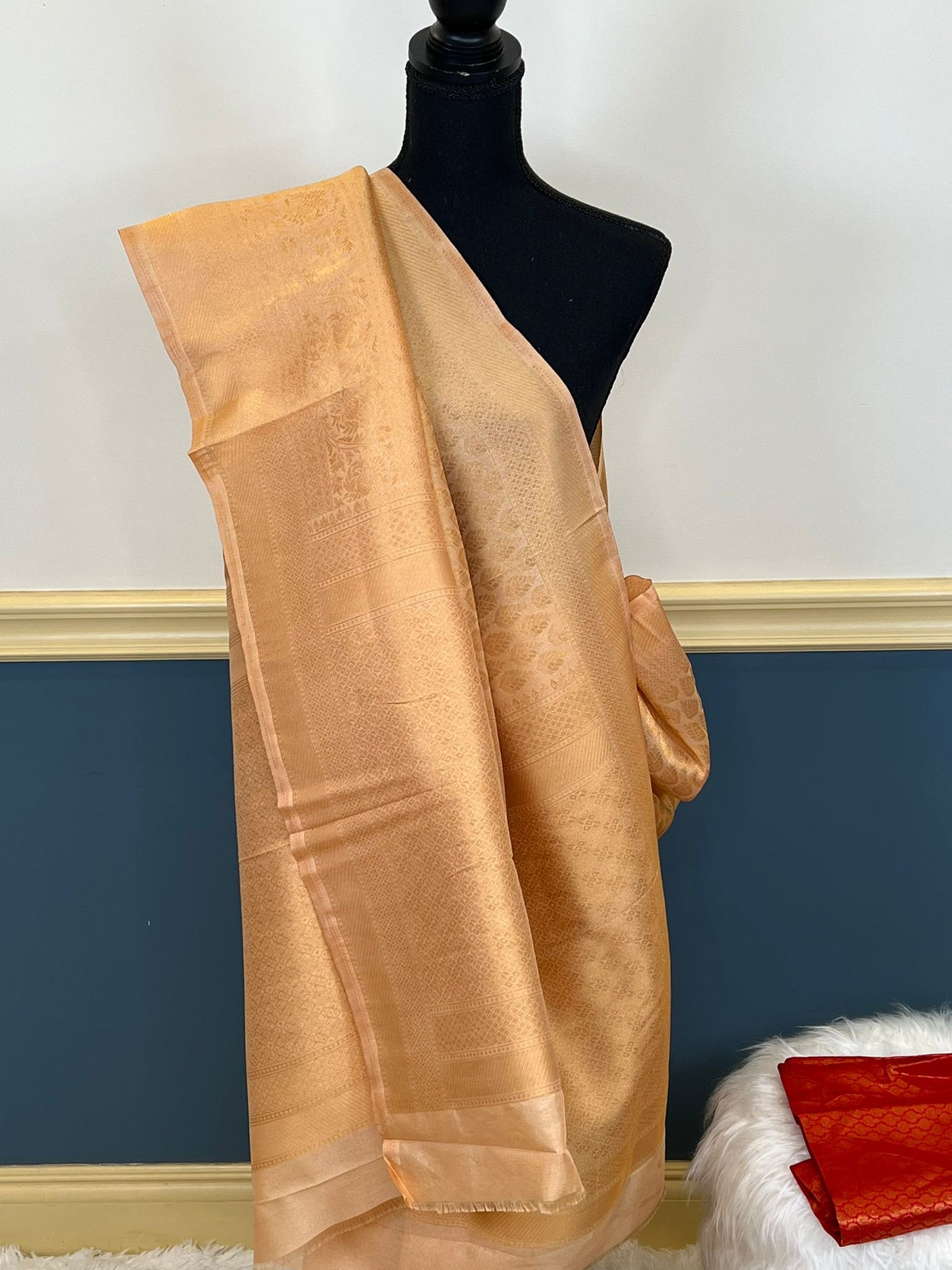 Pure silk katan with running blouse