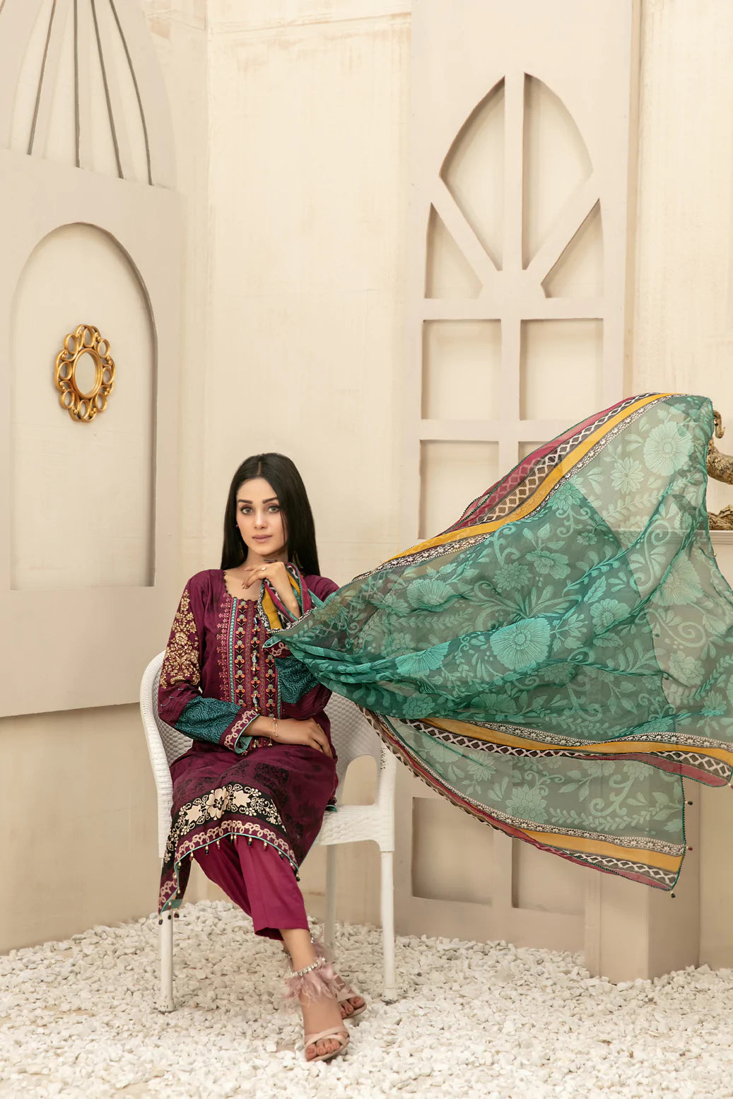 Amna Sohail by Tawakkal  100% Original Ready To Ship