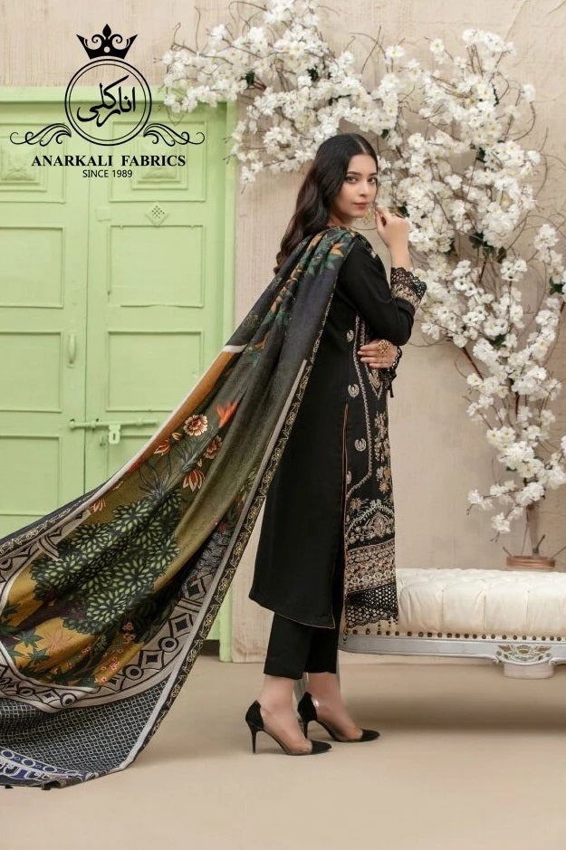 Mahsa Leather Peach By Tawakkal Chiffon Embroidered Collection 2021 -100% Original Guaranteed