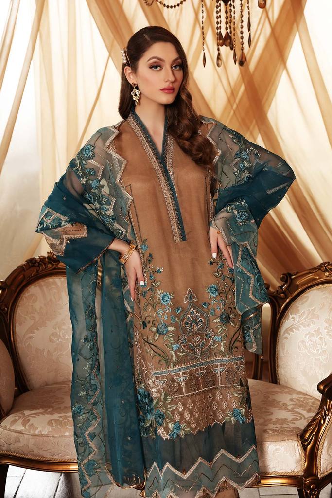 Charizma Chimmer Festive Chiffon Collection 2021-100% Original Guaranteed