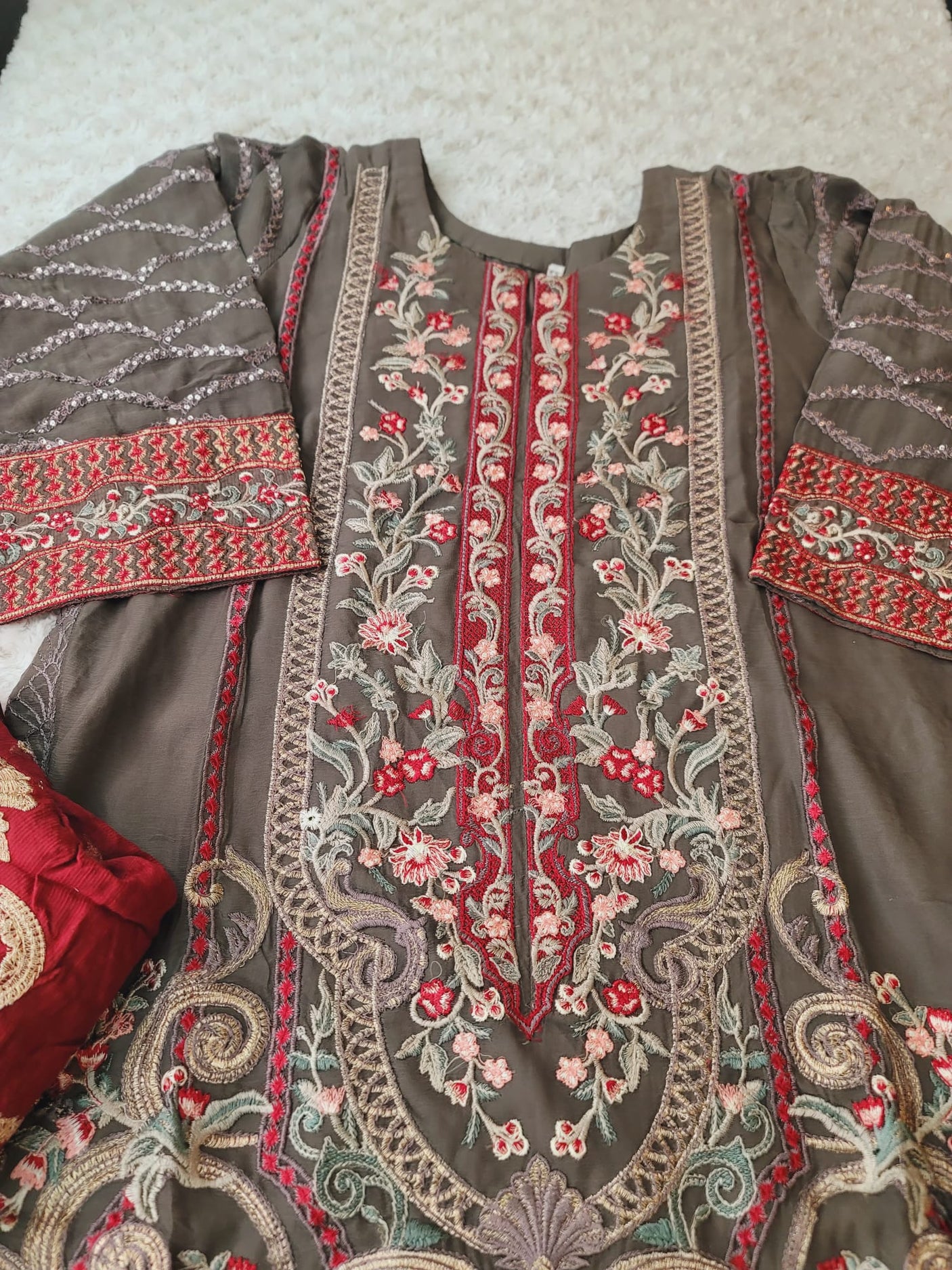 Pakistani Stitched Embroidery Party Wear Dresses Ready To Ship