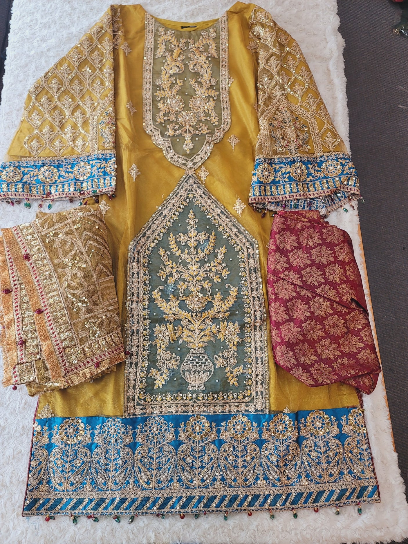 Pakistani Stitched Embroidery Party Wear Dresses Ready To Ship