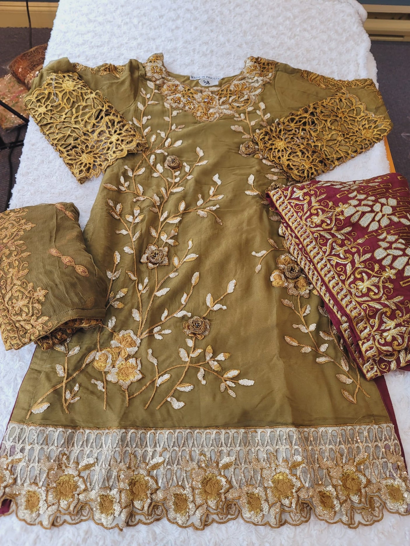 Pakistani Stitched Embroidery Party Wear Dresses Ready To Ship