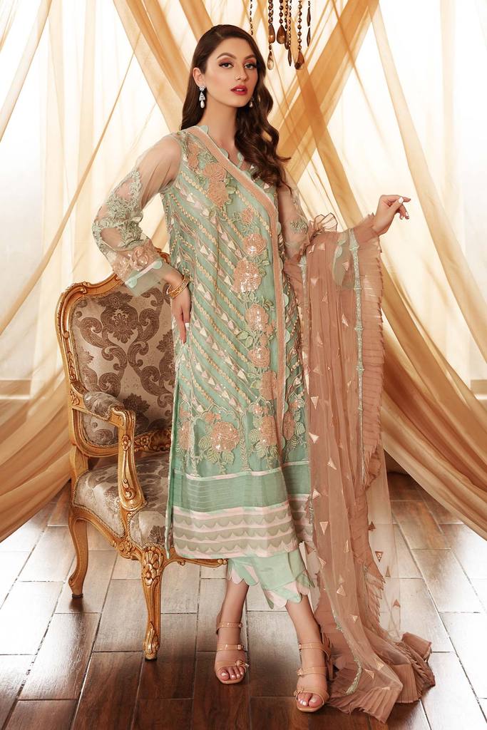 Charizma Chimmer Festive Chiffon Collection 2021-100% Original Guaranteed
