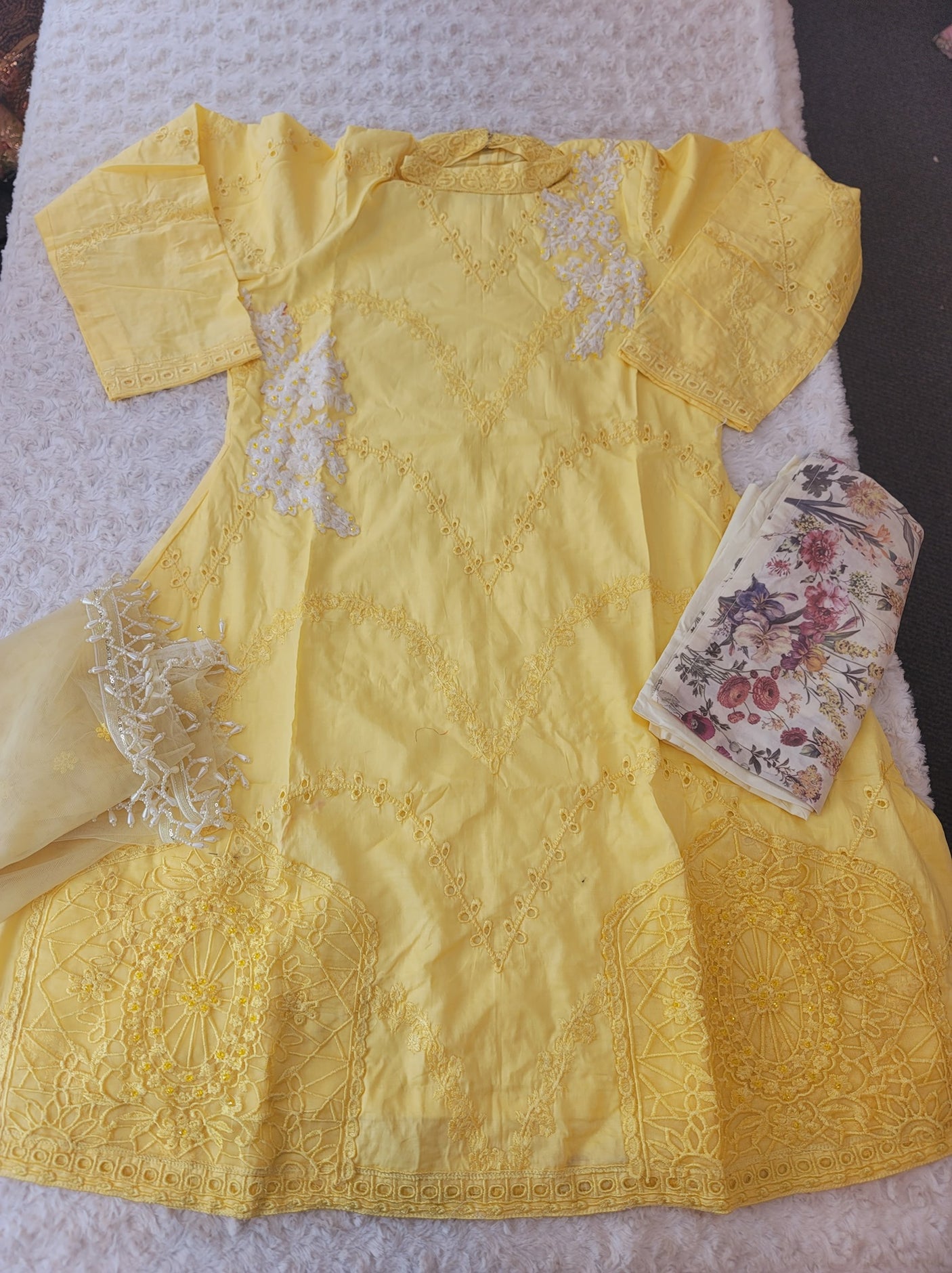 Pakistani Stitched Embroidery Lawn Suit Ready To Ship