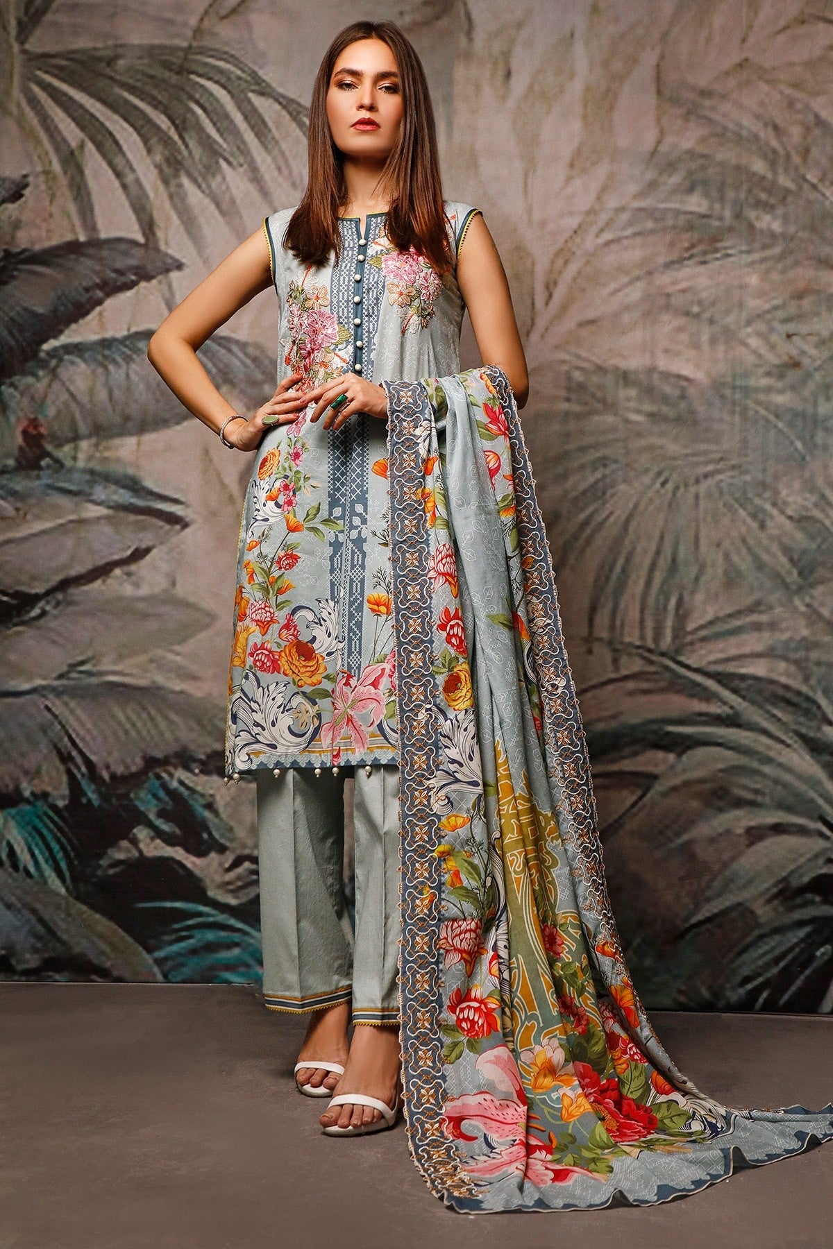 Firdous Embroidered Lawn Collection 2020-100% Original Guaranteed