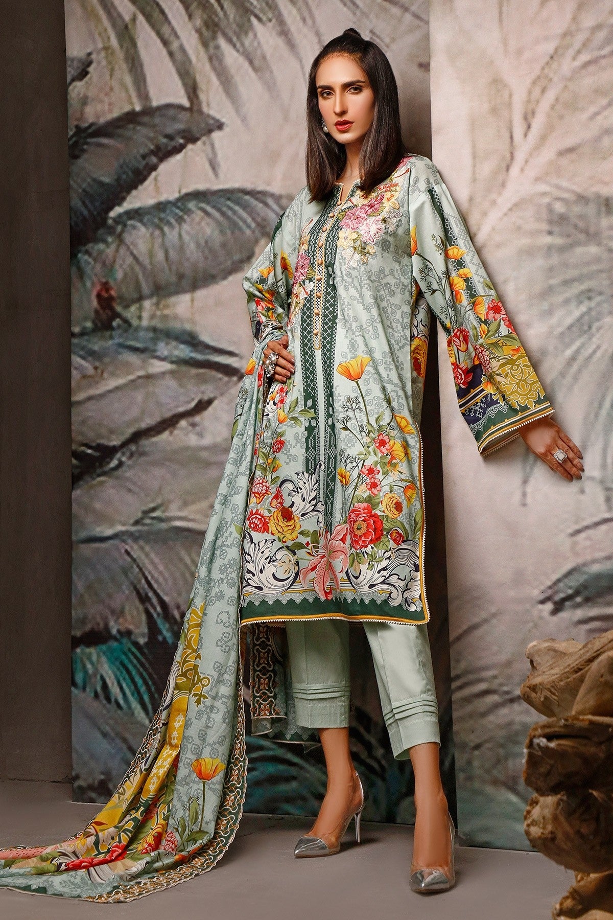 Firdous Embroidered Lawn Collection 2020-100% Original Guaranteed
