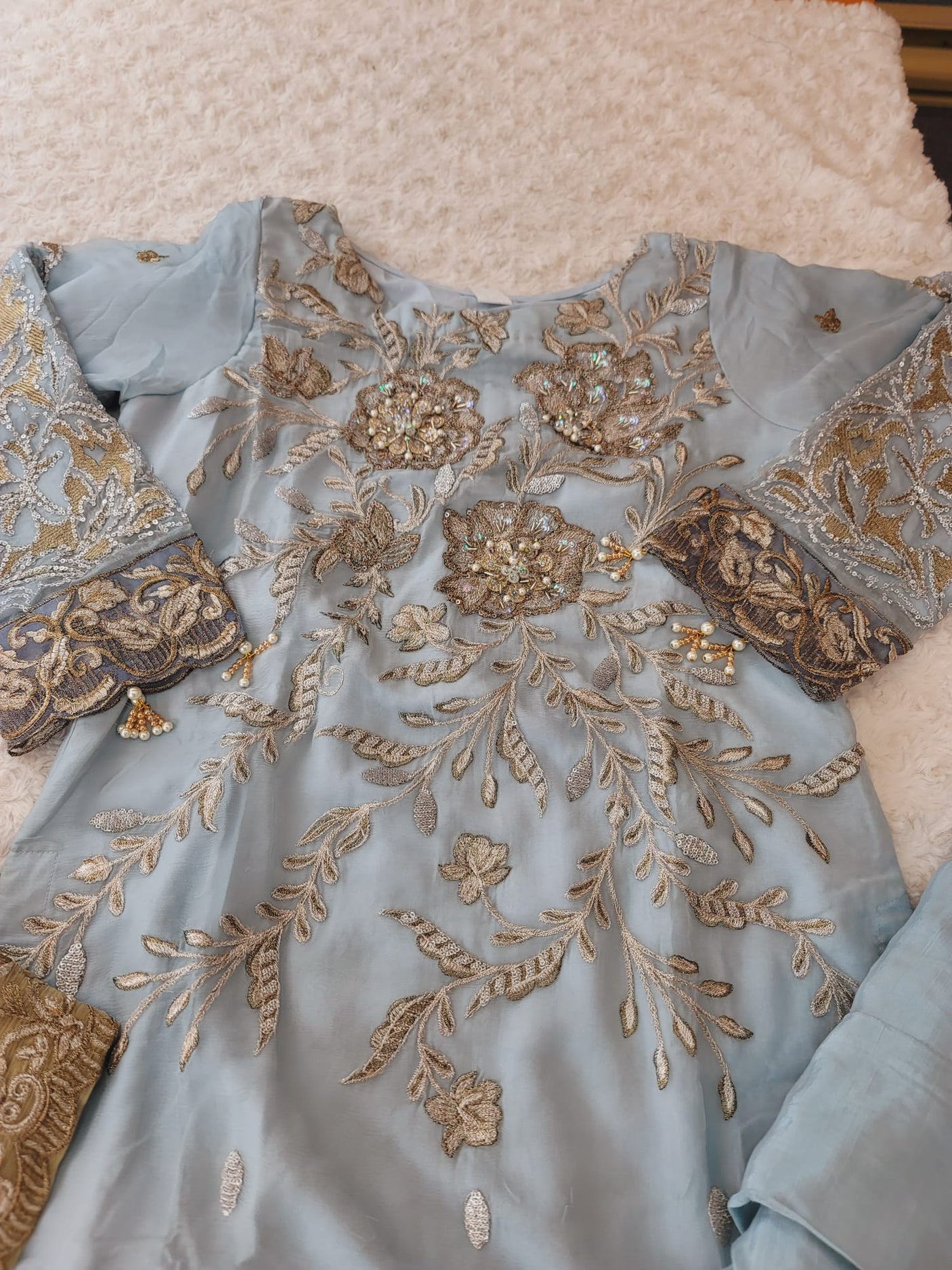 Pakistani Stitched Embroidery Party Wear Dresses Ready To Ship