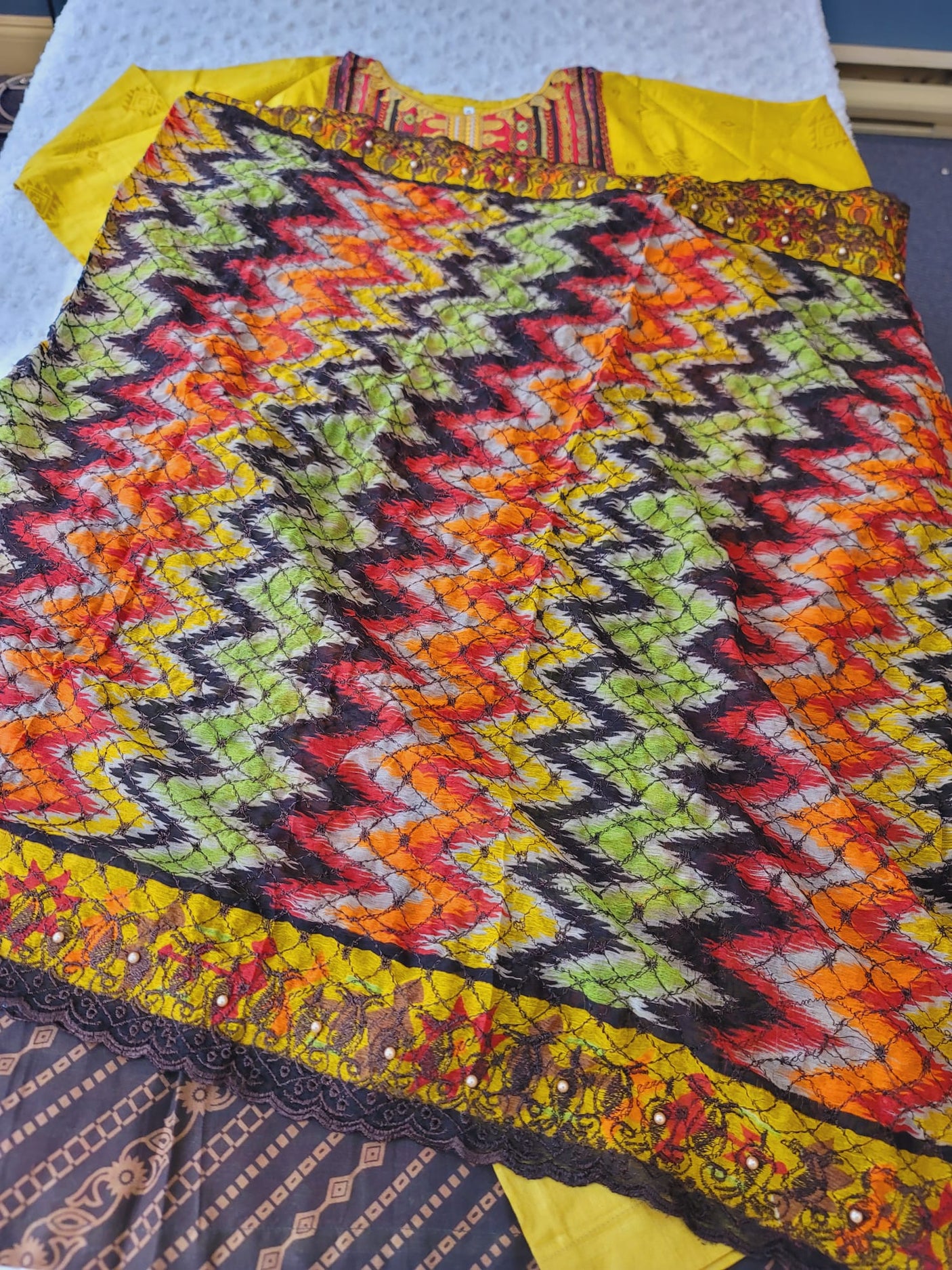 Pakistani Stitched lawn Embroidered Salwar kameez ready to ship