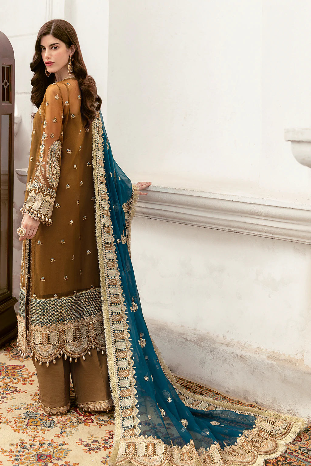 La Fuchsia By Afrozeh Embroidered Chiffon Suits