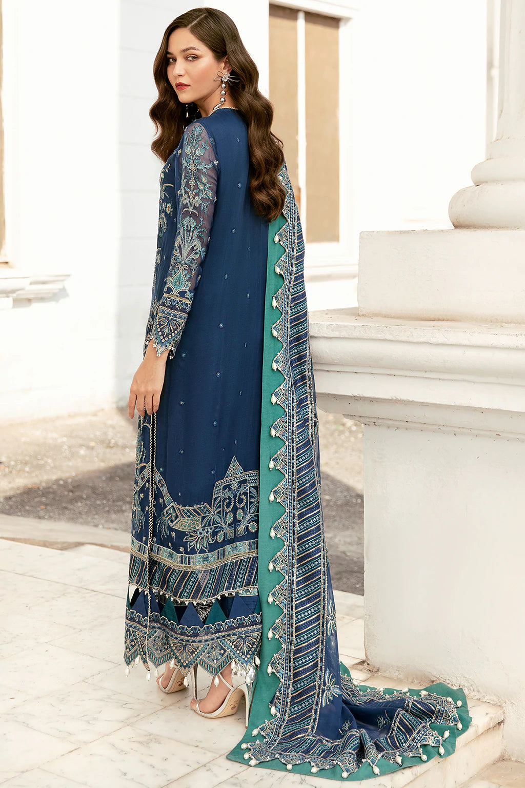 La Fuchsia By Afrozeh Embroidered Chiffon Suits