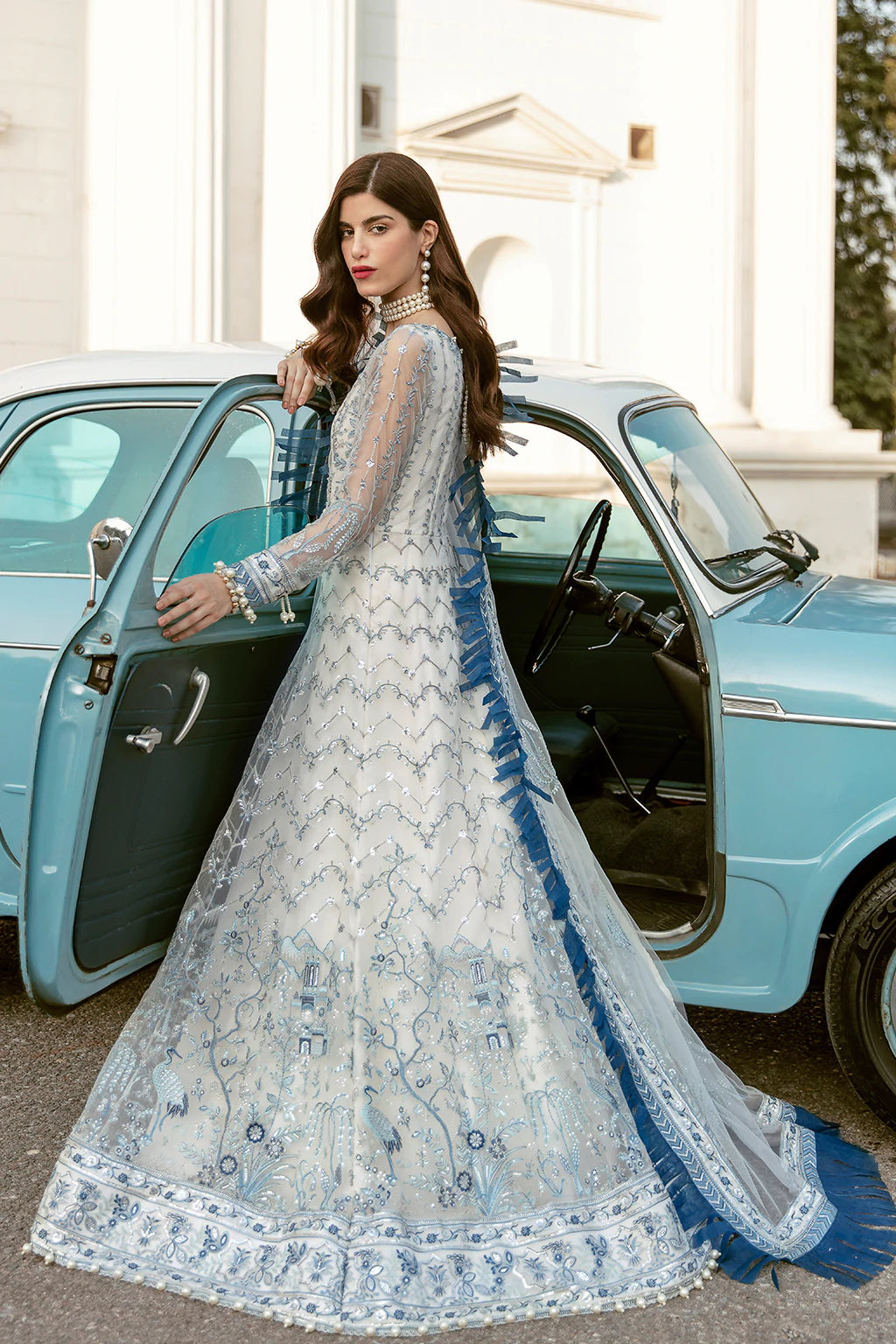 La Fuchsia By Afrozeh Embroidered Chiffon Suits