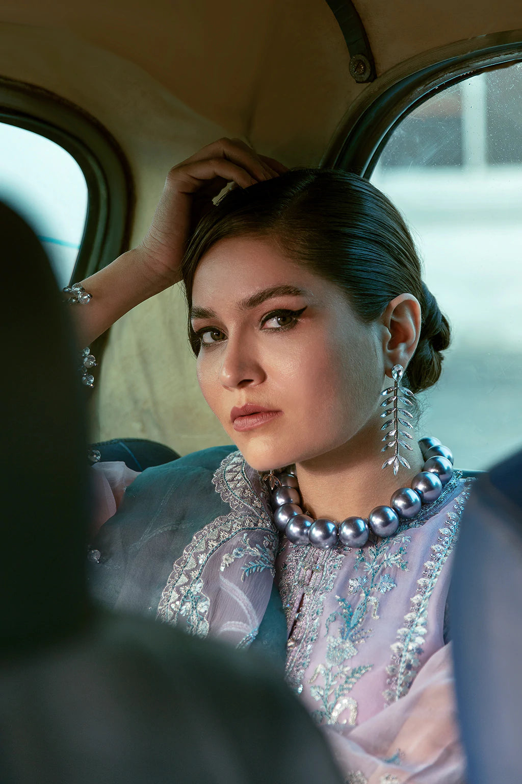 La Fuchsia By Afrozeh Embroidered Chiffon Suits