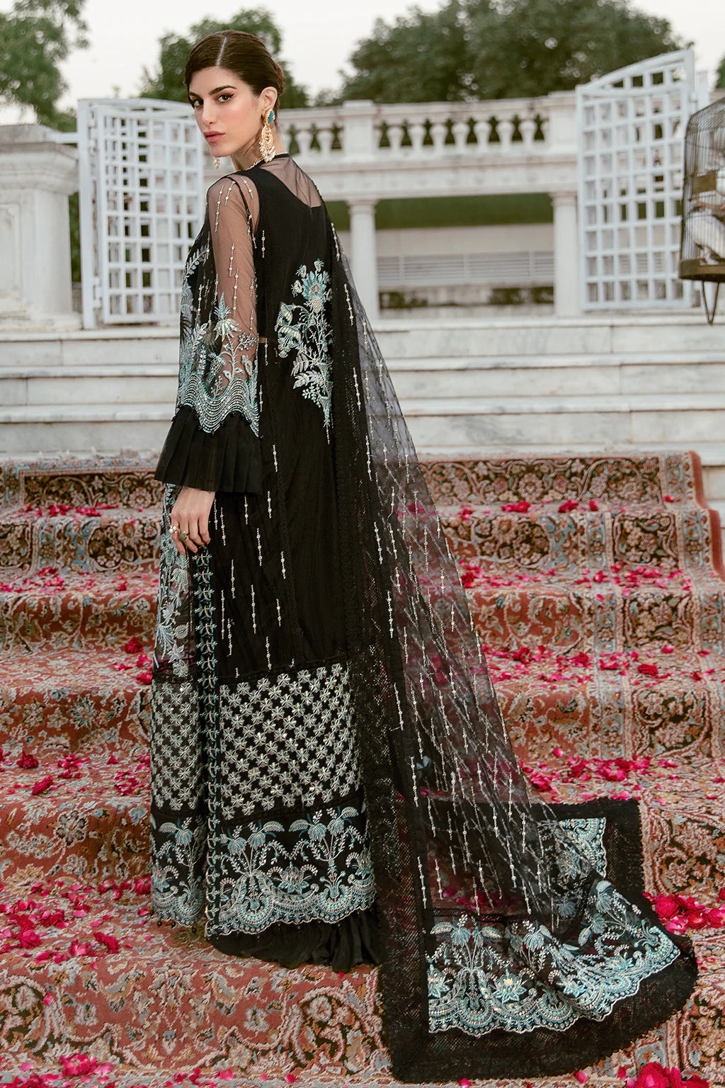 La Fuchsia By Afrozeh Embroidered Chiffon Suits